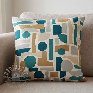 Dekorativno blago Linenlook Abstract Form Fusion