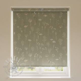 Dekorativno blago Linenlook Fine Fragile Flower old green