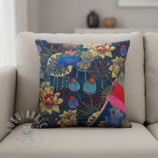 Dekorativno blago jacquard Opium allover bleu