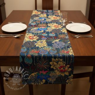 Dekorativno blago jacquard Opium allover bleu