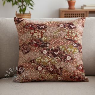 Dekorativno blago jacquard Nuage allover rouge