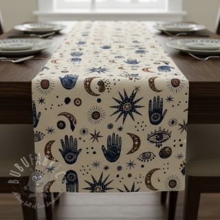 Dekorativno blago jacquard Namaste allover blanc