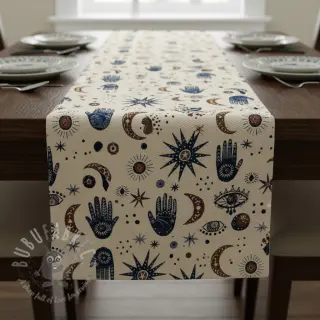 Dekorativno blago jacquard Namaste allover blanc