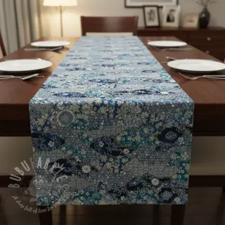 Dekorativno blago jacquard Nuage allover bleu