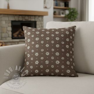 Dekorativno blago jacquard DOUBLE FACE Landhaus Edelweiss taupe