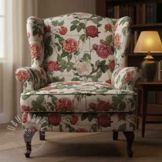 Dekorativno blago Linenlook premium Vintage Rose Garden digital print