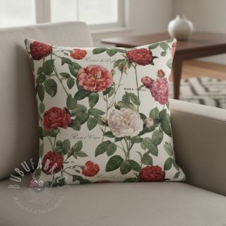 Dekorativno blago Linenlook premium Vintage Rose Garden digital print