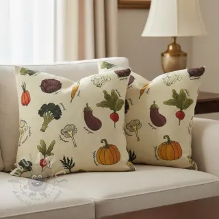 Dekorativno blago Veggie Harvest Garden digital print
