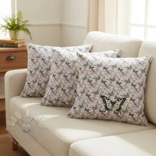 Dekorativno blago Genoveva butterfly lila digital print
