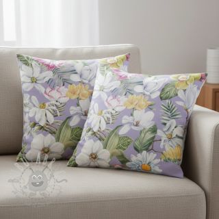 Dekorativno blago Genoveva flower lila digital print