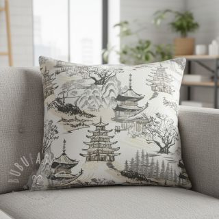 Dekorativno blago Haru beige digital print