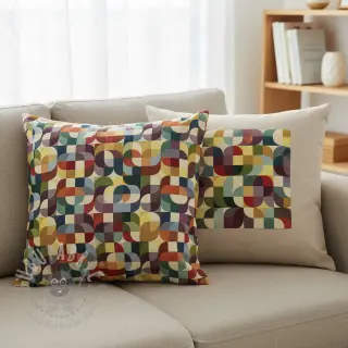 Dekorativno blago GOBELIN PREMIUM Graphic retro shapes