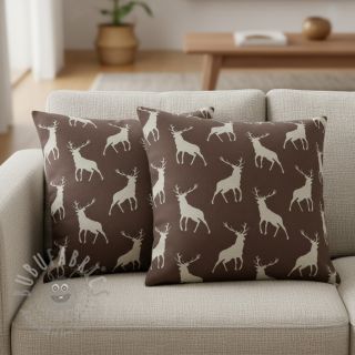 Dekorativno blago Linenlook Hunting deer silhouette