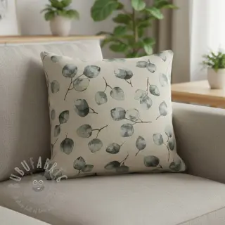 Dekorativno blago Linenlook Eucalyptus watercolour branch