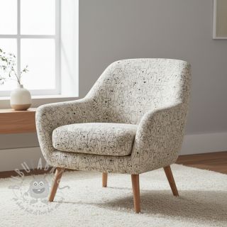 Dekorativno blago Linenlook Dog cartoon line