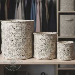 Dekorativno blago Linenlook Dog cartoon line