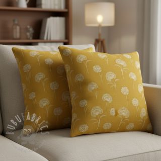 Dekorativno blago Linenlook Elegant dandelion golden yellow