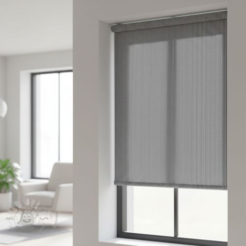 Dekorativno blago DOBBY Colored stripe navy blue