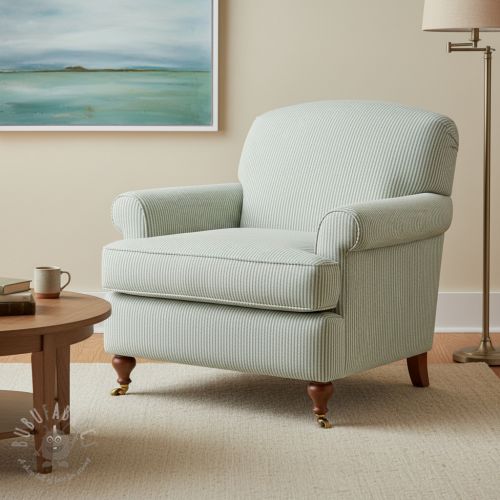 Dekorativno blago DOBBY Colored stripe soft green