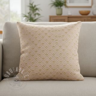 Dekorativno blago Linenlook Art deco cubes rose metallic premium