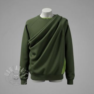 Kosmatena prevešanka MELANGE bottle green