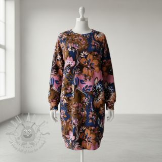 Prevešanka Flowers Mici brown digital print