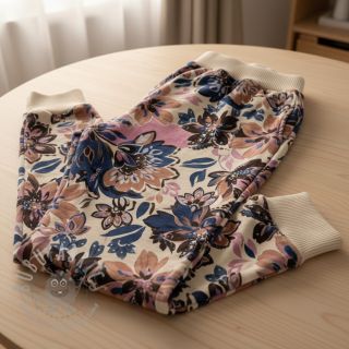 Prevešanka Flowers Mici ecru digital print