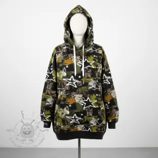 Prevešanka Graffiti army green digital print
