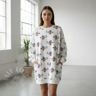 Prevešanka Dogs and hearts off white