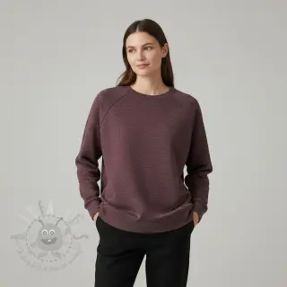 Kosmatena prevešanka JOGGING aubergine melange