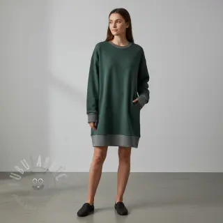 Kosmatena prevešanka JOGGING dark green melange