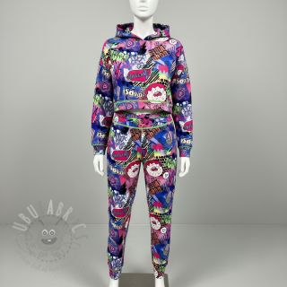 Prevešanka Manga cobalt digital print