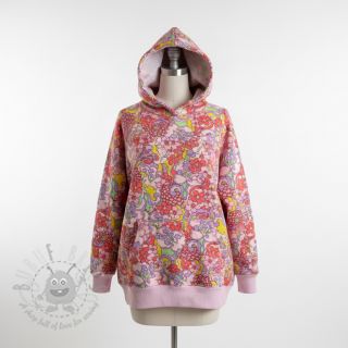 Prevešanka Abstract flowers pink digital print