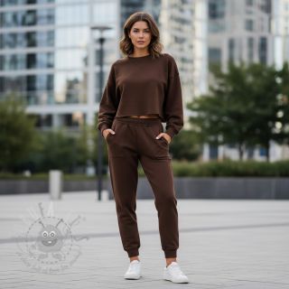 Kosmatena prevešanka JOGGING dark brown