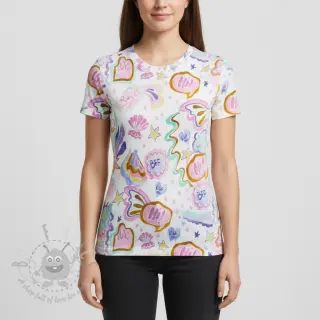 Jersey Shells white digital print