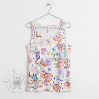 Jersey Shells white digital print