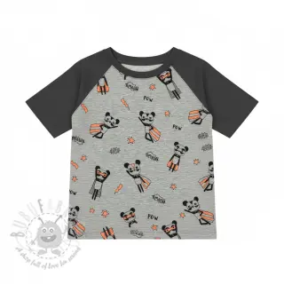 Jersey NEON Super heroes light grey melange