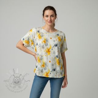 Jersey VISKOZA Soothing Fields yellow digital print