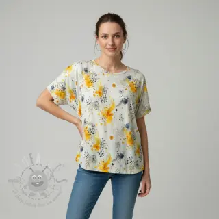 Jersey VISKOZA Soothing Fields yellow digital print