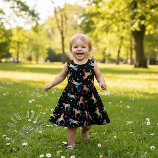 Jersey Unicorns parade black digital print