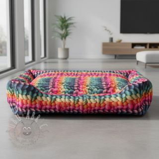 Umetno krzno TWO SIDE Big knit difur digital print