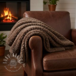 Umetno krzno Curly mocha