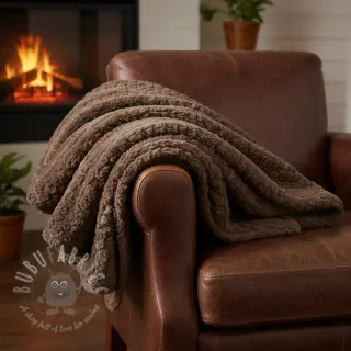 Umetno krzno Curly mocha