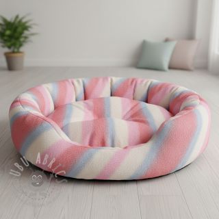 Umetno krzno Rainbow diagonal stripe