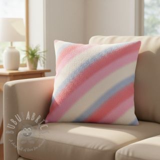 Umetno krzno Rainbow diagonal stripe