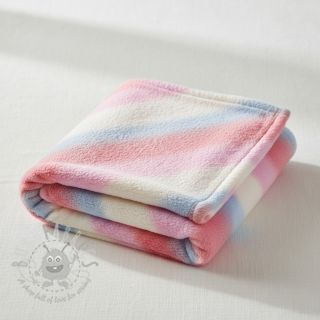 Umetno krzno Rainbow diagonal stripe