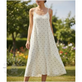 Viskoza z lanom FOIL Hearts ecru