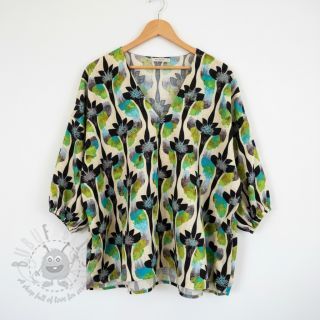 Viskoza z lanom Artificial flower design A digital print