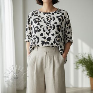 Viskoza z lanom Cayena design A digital print