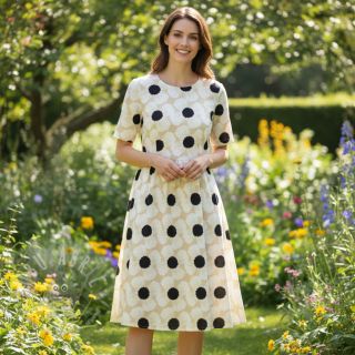 Viskoza z lanom Waxflower design B digital print